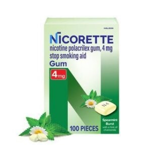 Nicorette Nicotine Gum 4mg Spearmint Burst 100 Ct