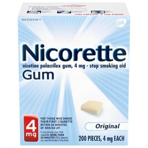 Nicorette Nicotine Gum 4mg Original 200 Ct